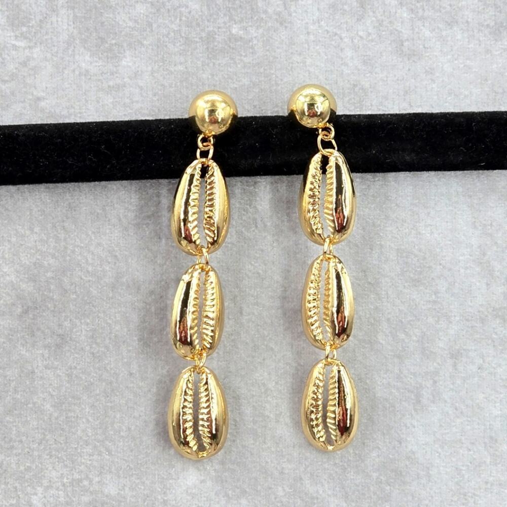 Gold‎ Shell Drop Dangle Stud Long Beach Boho Earrings Fashion Jewelry JB2-37